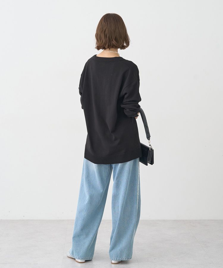 earth music&ecology「袖口スリットスキッパーカーディガン」|カーディガン|