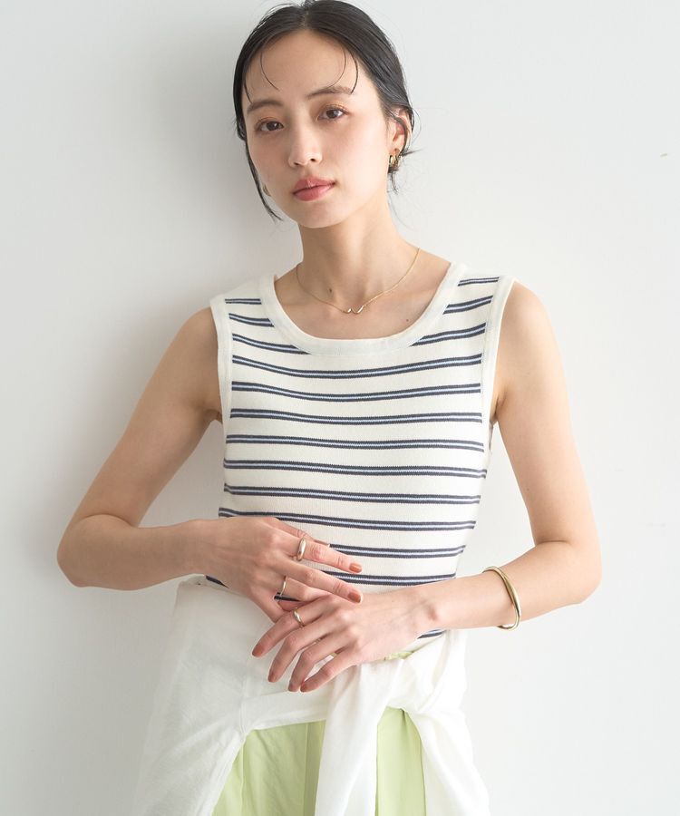 earth music&ecology「ニットタンクトップ」|インナー|Ivory