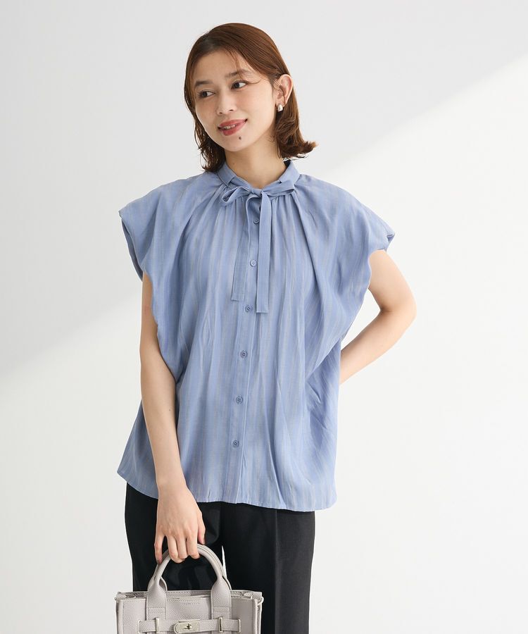 Green Parks「・ELENCARE DUE ボウタイフレンチブラウス」|シャツ・ブラウス|