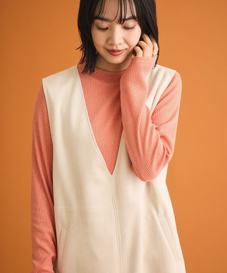 Green Parks「なめらかタッチスウェード調ジャンパースカート」|ジャンパースカート|