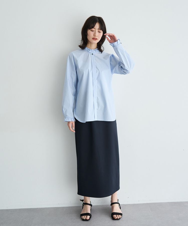 YECCA VECCA「イージーケアフリルカラーシャツ」|シャツ・ブラウス|