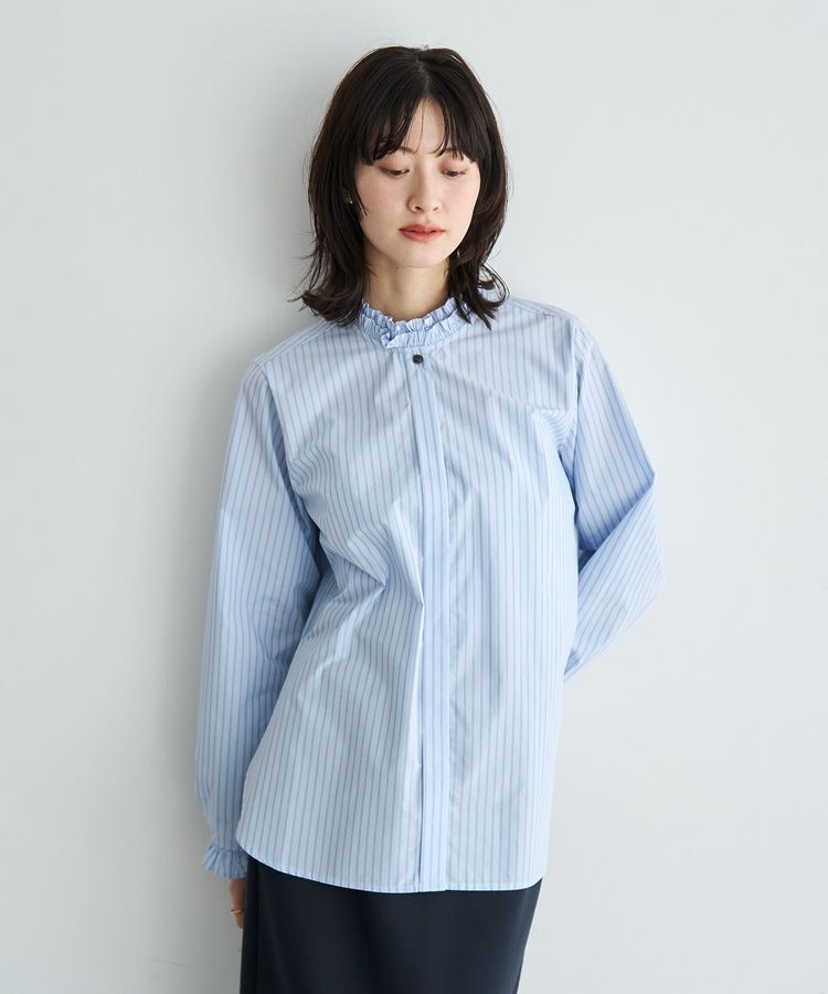 YECCA VECCA「イージーケアフリルカラーシャツ」|シャツ・ブラウス|