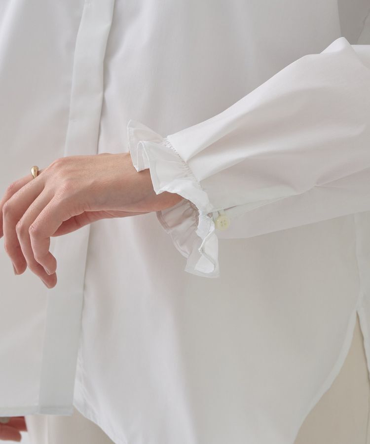 YECCA VECCA「イージーケアフリルカラーシャツ」|シャツ・ブラウス|