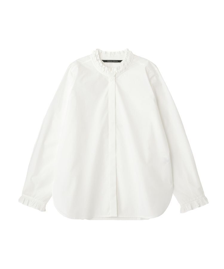 YECCA VECCA「イージーケアフリルカラーシャツ」|シャツ・ブラウス|