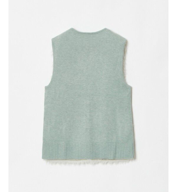 allureville「ジャガードフェイクファーコンビニットジレ」|ベスト・ジレ|