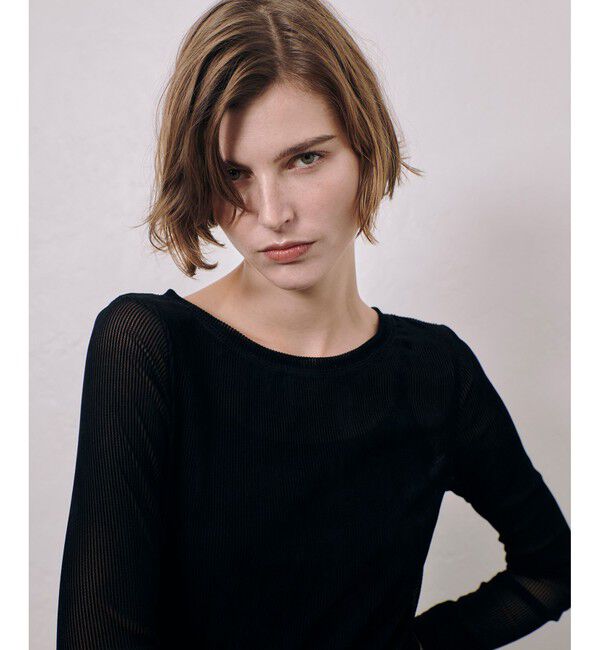 allureville「シアーストライプロンT」|Tシャツ・カットソー|