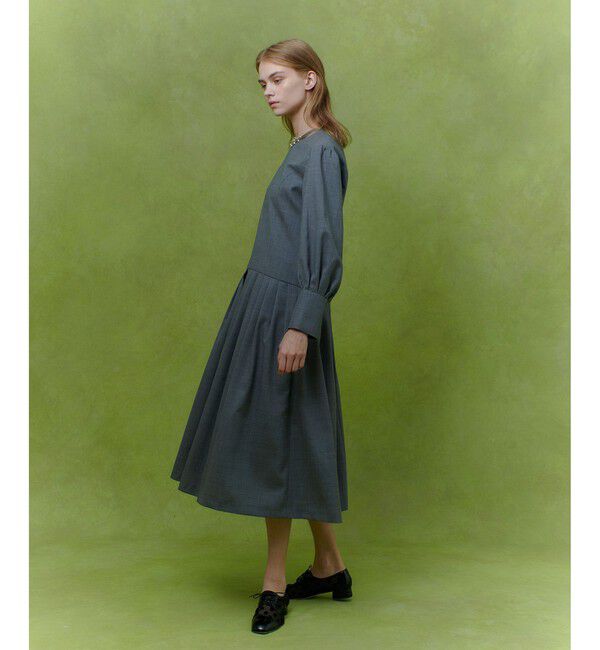 LOULOU WILLOUGHBY「【LOULOU WILLOUGHBY】ウールトロローウエストワンピース」|ワンピース|