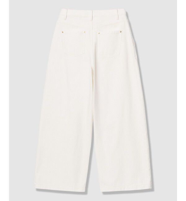 allureville「ホワイトデニムワイドレッグパンツ」|チノ|