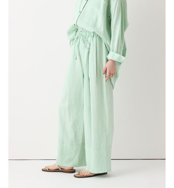 allureville「【ATELIER Line】リネンイージータックパンツ」|チノ|