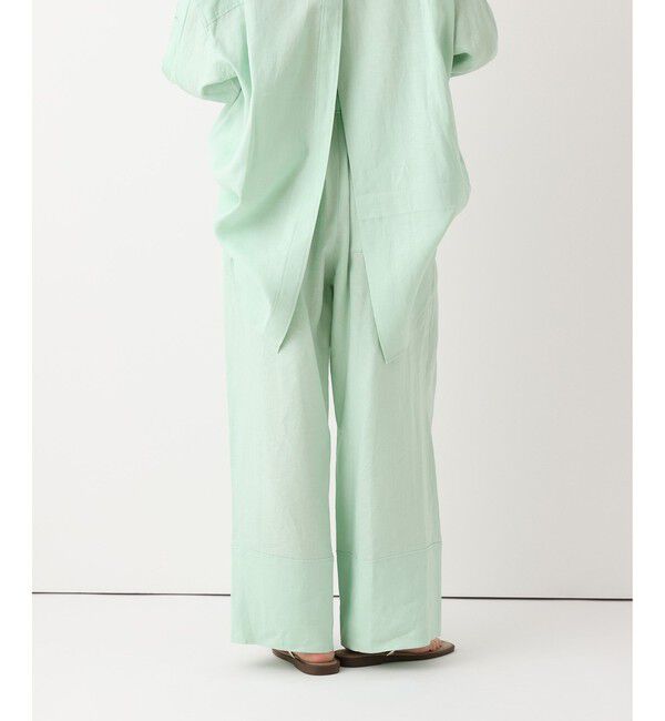 allureville「【ATELIER Line】リネンイージータックパンツ」|チノ|