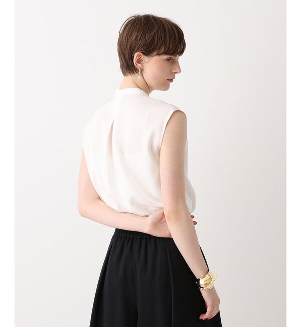 allureville「ブライトツイルアシメボウノースリブラウス」|シャツ・ブラウス|