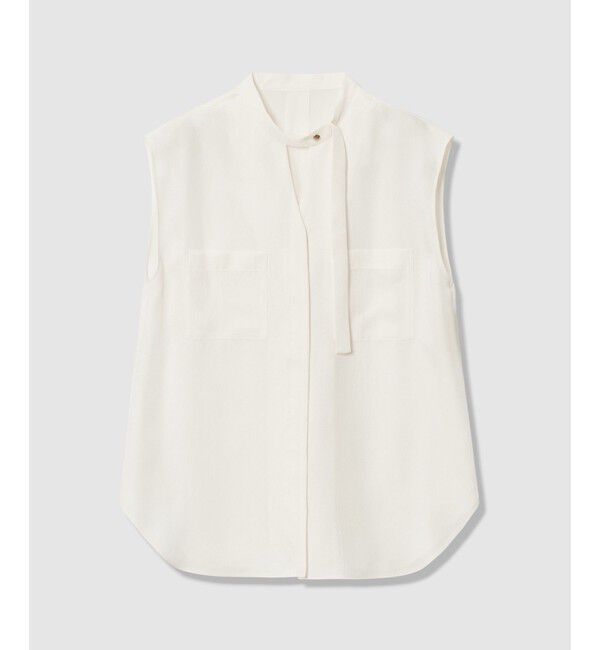 allureville「ブライトツイルアシメボウノースリブラウス」|シャツ・ブラウス|