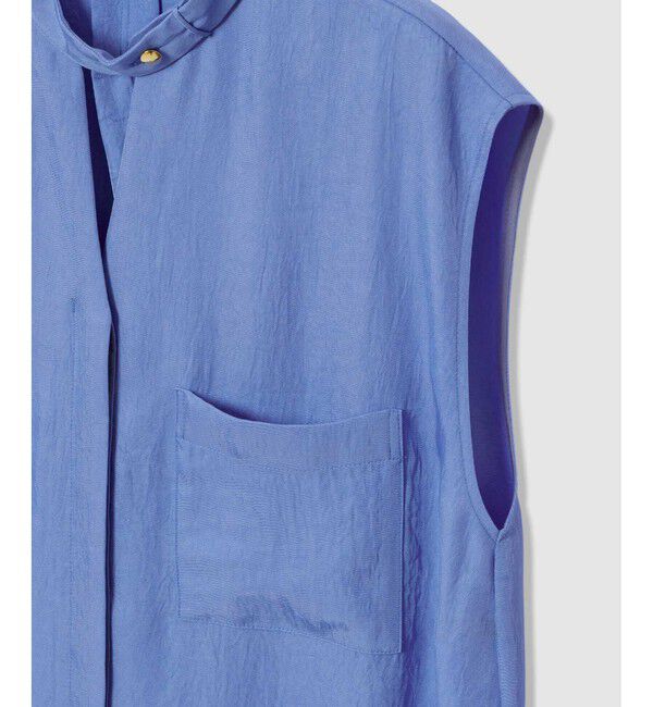 allureville「ブライトツイルアシメボウノースリブラウス」|シャツ・ブラウス|