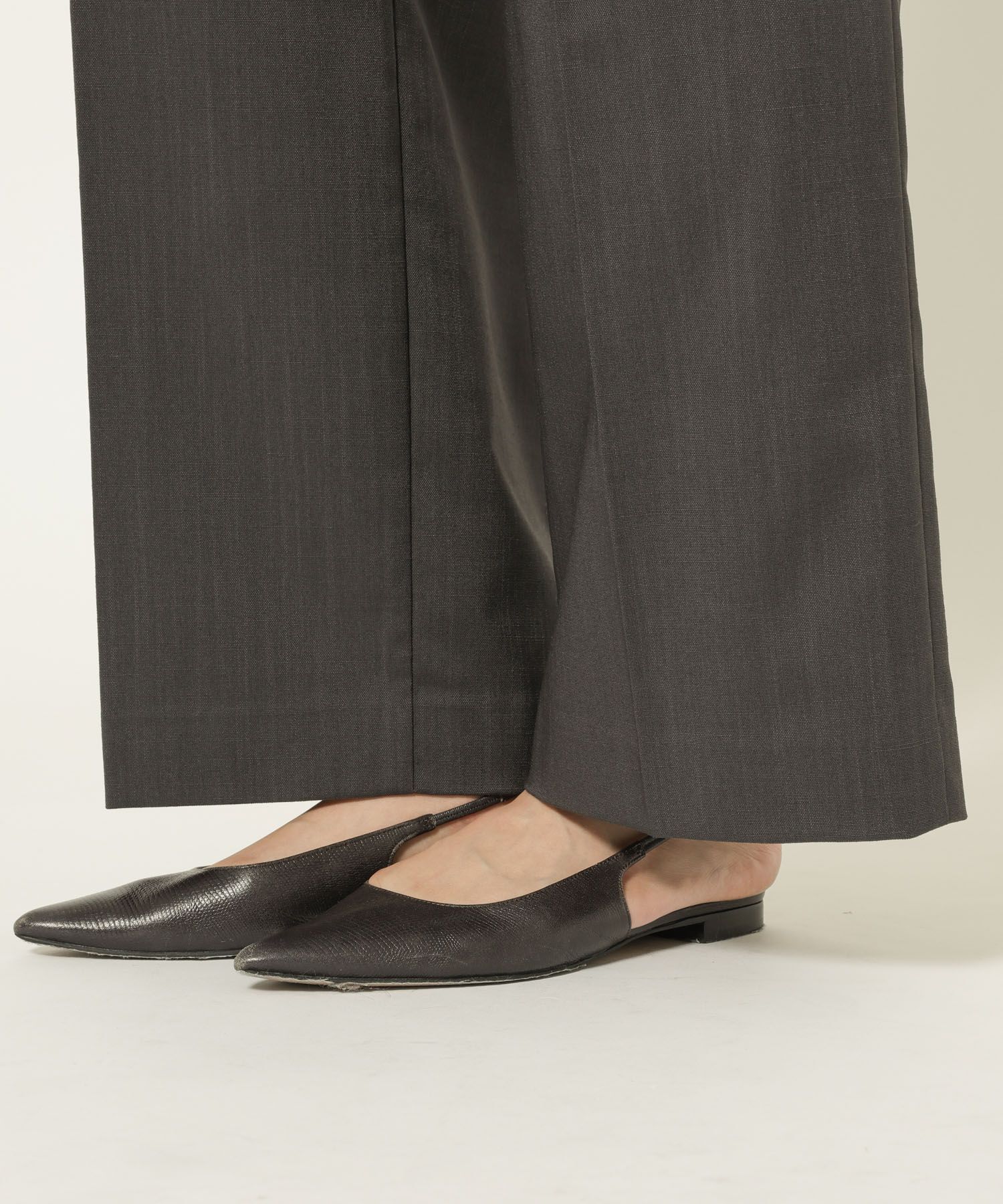 BABYLONE「【多機能素材】リネンライクストレッチスラックス」|スラックス|