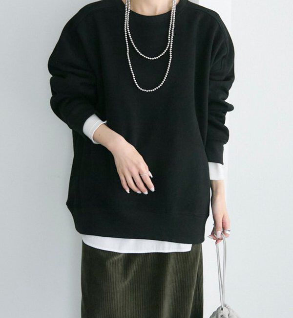  「シンプル裏起毛スウェットプルオーバー」|プルオーバー|