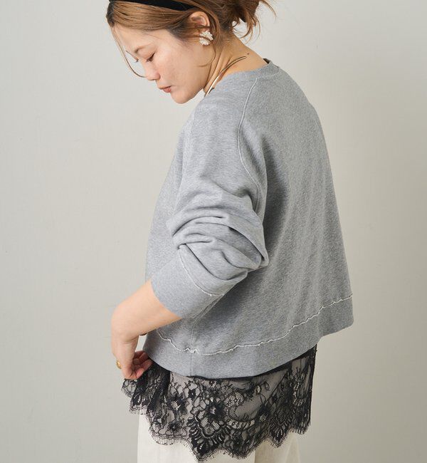  「ロゴ刺繍ショートスウェット」|プルオーバー|