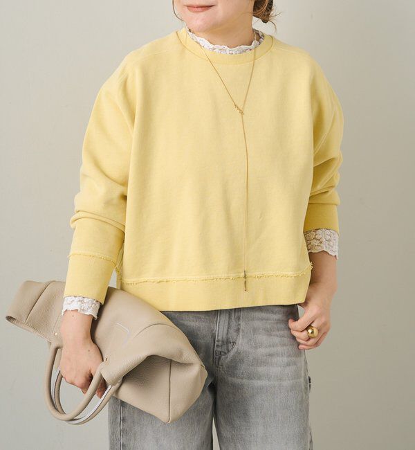  「ロゴ刺繍ショートスウェット」|プルオーバー|