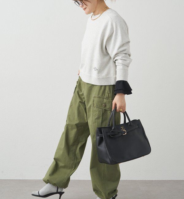  「ロゴ刺繍ショートスウェット」|プルオーバー|