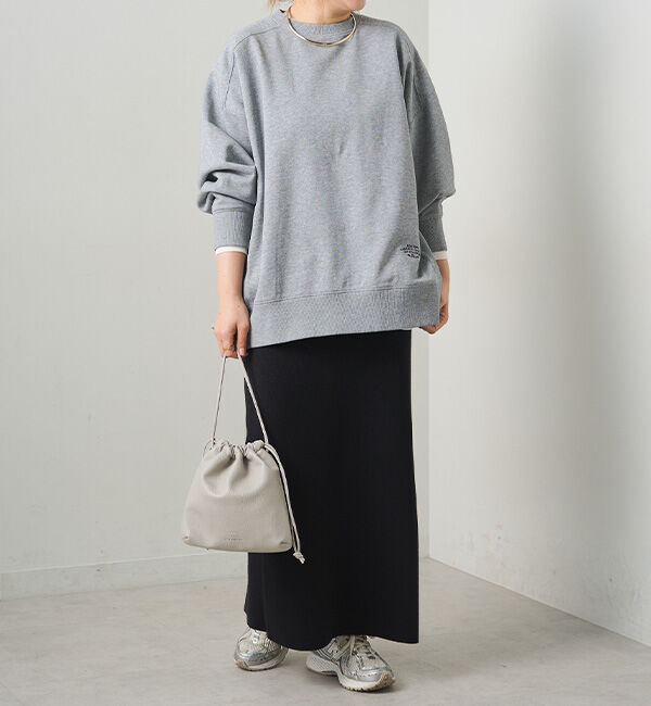  「ロゴ刺繍チュニックスウェット」|プルオーバー|