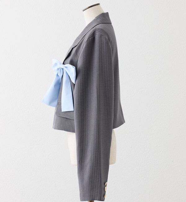  「【セットアップ可能】ビッグリボンテーラードジャケット」|ダウンベスト・ベスト|