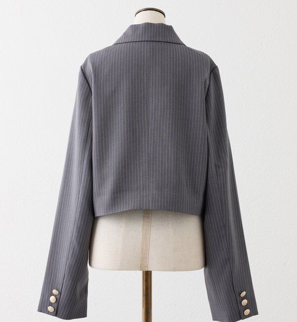  「【セットアップ可能】ビッグリボンテーラードジャケット」|ダウンベスト・ベスト|