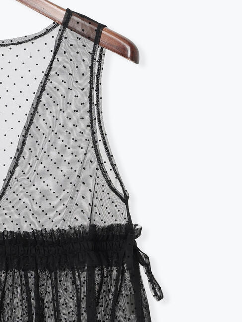 Te chichi「フロッキードットチュールレイヤードベスト」|シャツ・ブラウス|