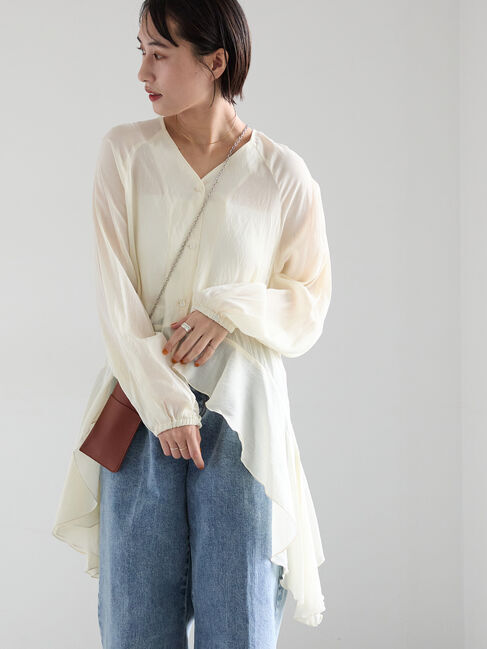 Te chichi「イレギュラーヘムチュニックブラウス」|シャツ・ブラウス|