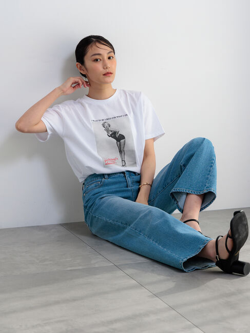 Te chichi「マリリンモンローモノクロフォトTシャツ」|Tシャツ・カットソー|