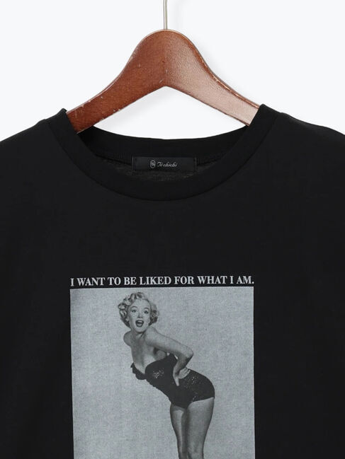 Te chichi「マリリンモンローモノクロフォトTシャツ」|Tシャツ・カットソー|