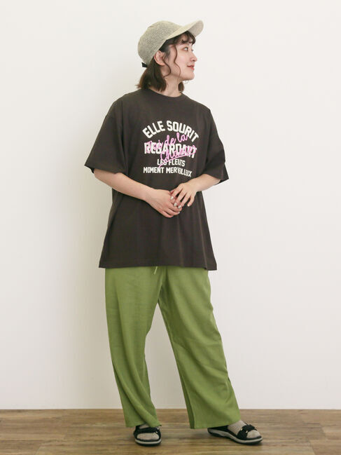 Samansa Mos2「レーヨン麻ゆるストレートパンツ」|その他|