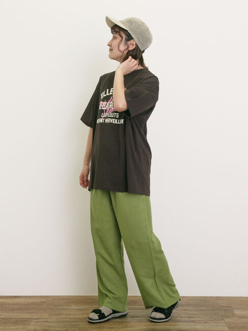 Samansa Mos2「レーヨン麻ゆるストレートパンツ」|その他|