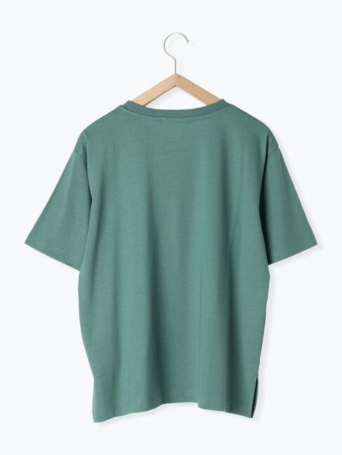 Samansa Mos2 blue「【接触冷感】ロゴプリントTシャツ」|Tシャツ・カットソー|