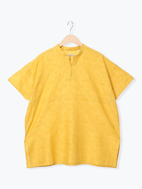 Samansa Mos2「レモン柄ジャカードチュニック」|シャツ・ブラウス|