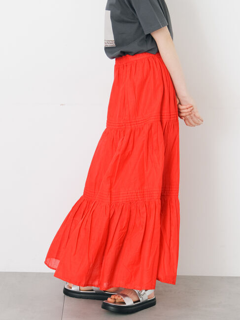 Samansa Mos2「インドボイルギャザースカート」|スカート|