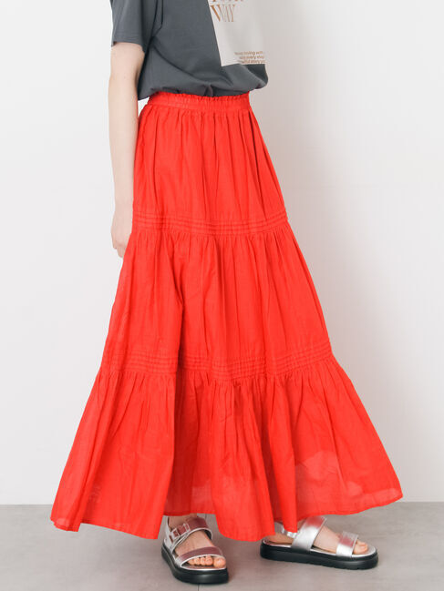 Samansa Mos2「インドボイルギャザースカート」|スカート|