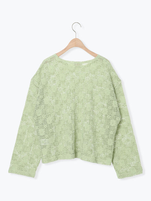 Samansa Mos2「透かし柄ふくれジャガードプルオーバー」|Tシャツ・カットソー|