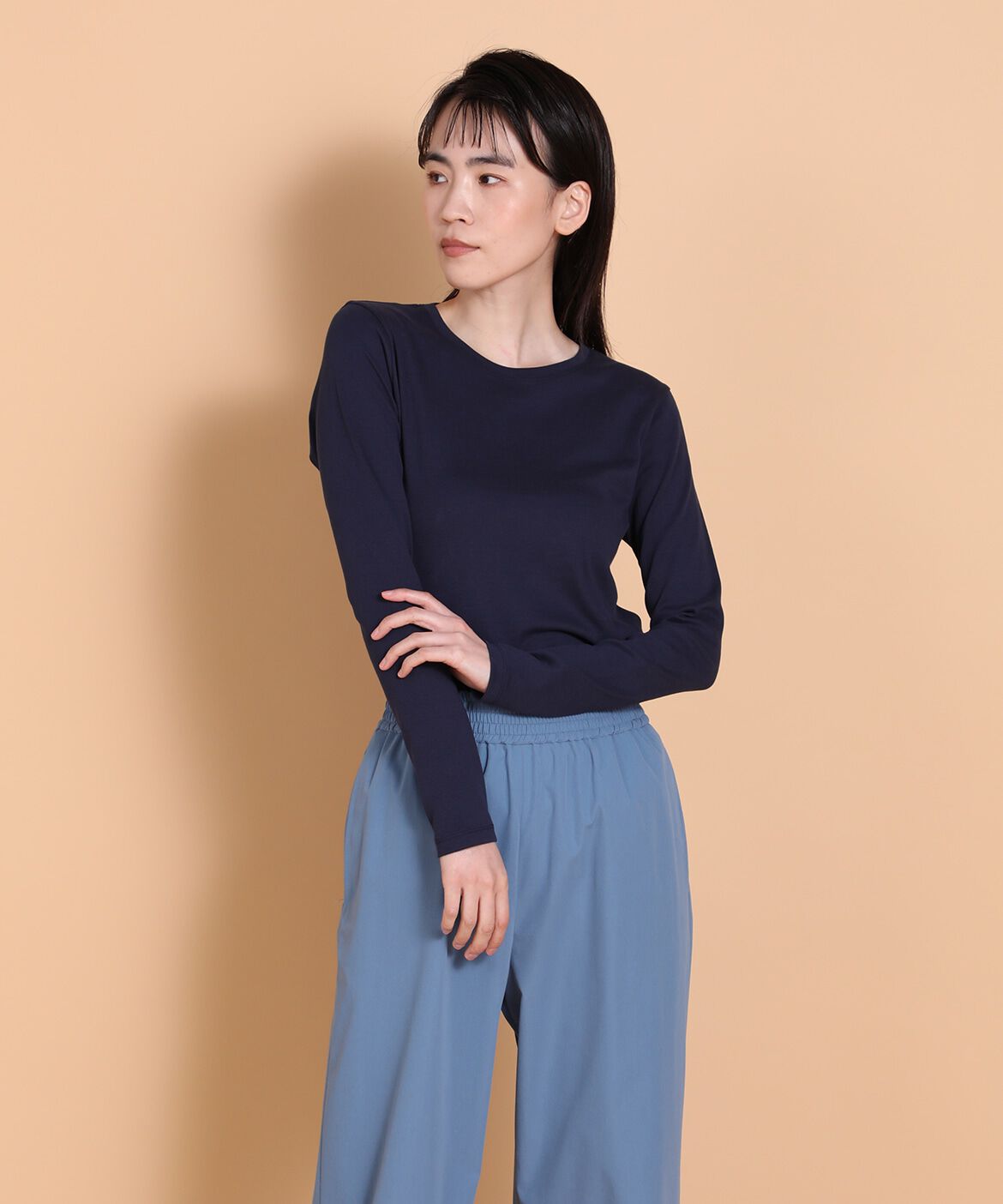 DAY by DAY it&rsquo;s international「ベーシッククルーネックカットソー《スビン綿MIXフライス》」|Tシャツ・カットソー|ネイビー