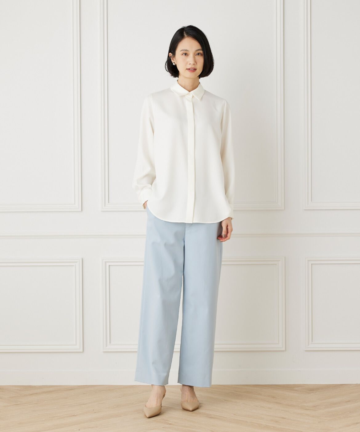 7-IDconcept.「シャツカラーブラウス」|シャツ・ブラウス|