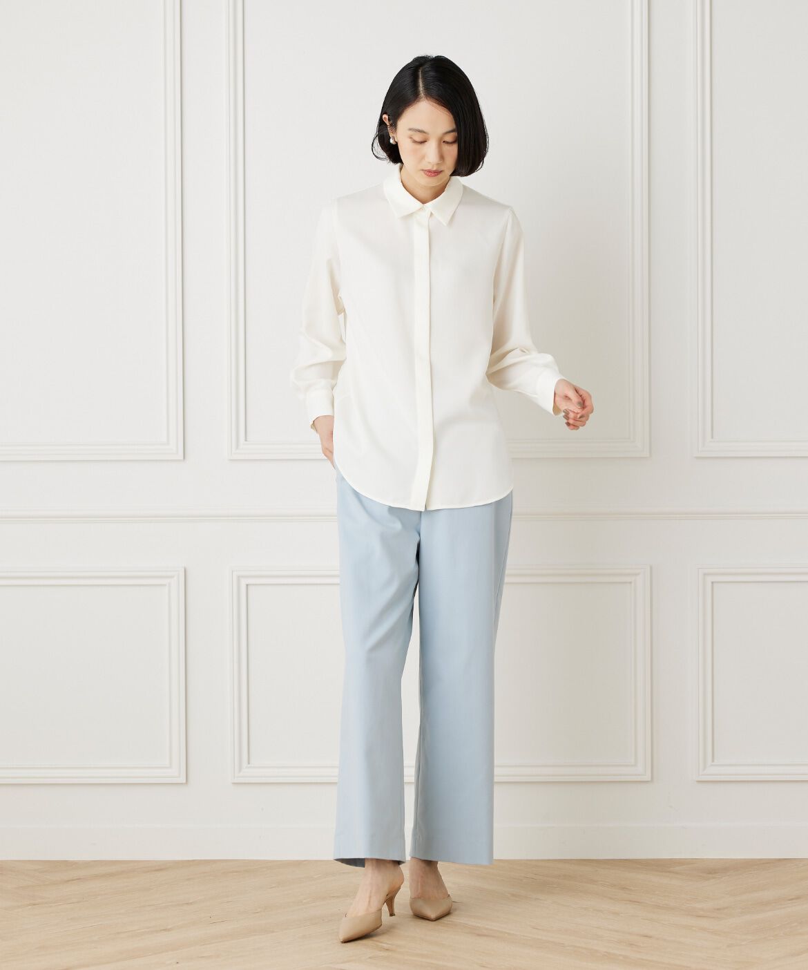 7-IDconcept.「シャツカラーブラウス」|シャツ・ブラウス|