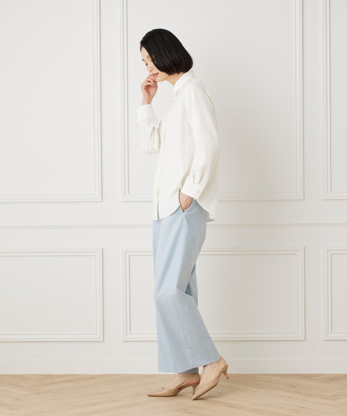 7-IDconcept.「シャツカラーブラウス」|シャツ・ブラウス|