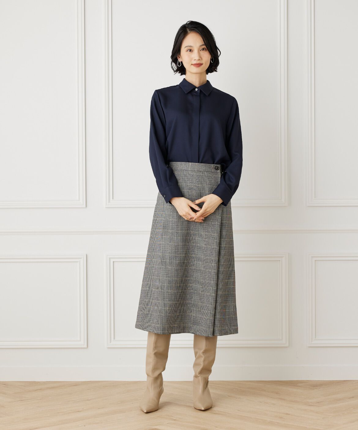 7-IDconcept.「シャツカラーブラウス」|シャツ・ブラウス|