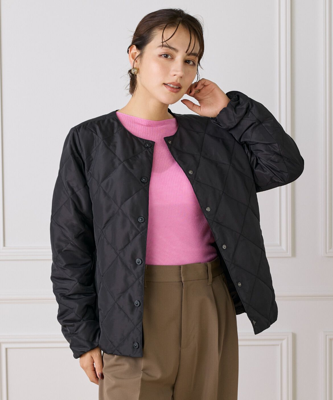 DAY by DAY it&rsquo;s international「クルーネックダウンジャケット《TAIONコラボレーション》　」|ダウン|ブラック