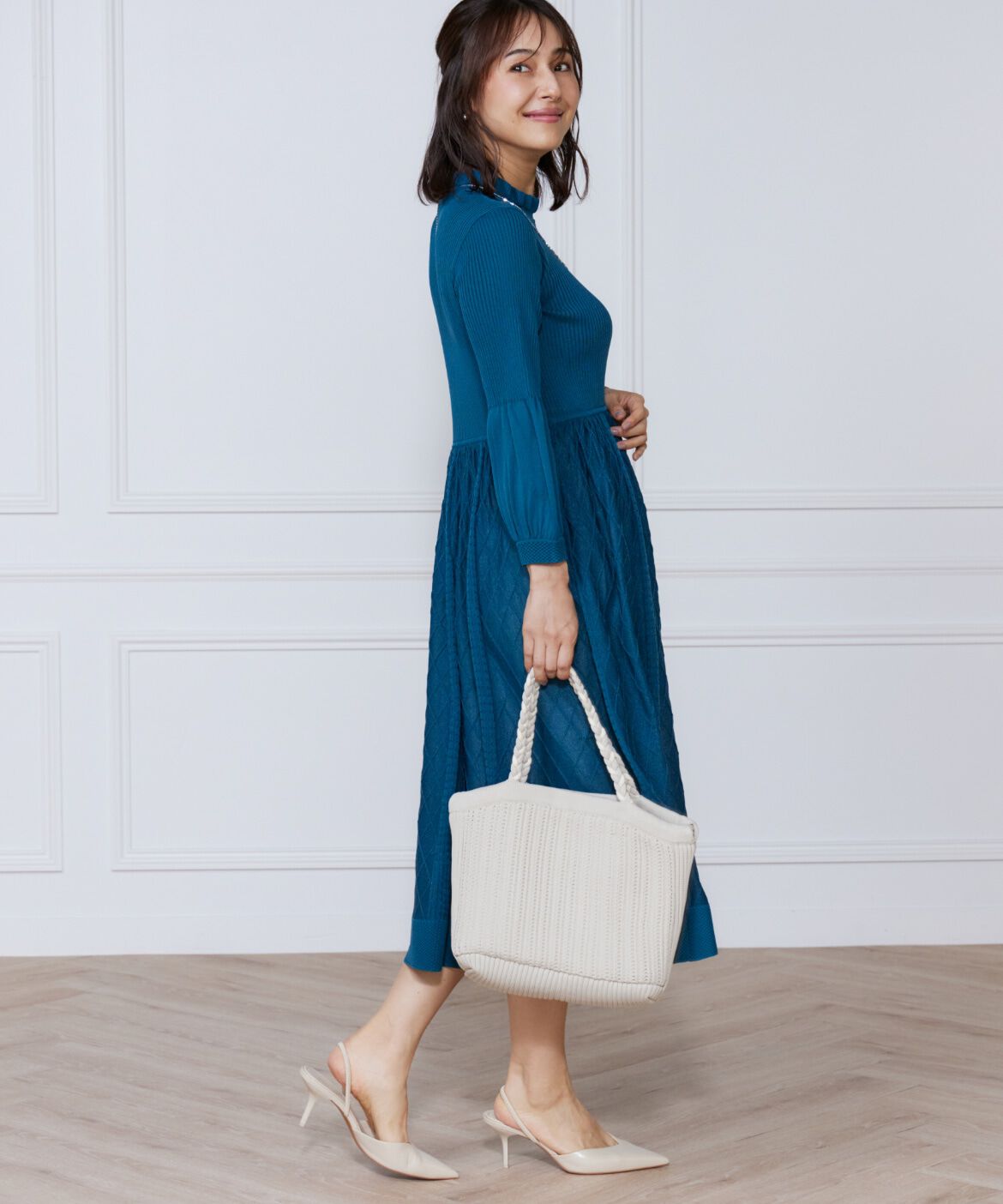 ef-de Black「バンピーストライプバッグ」|ハンドバッグ|