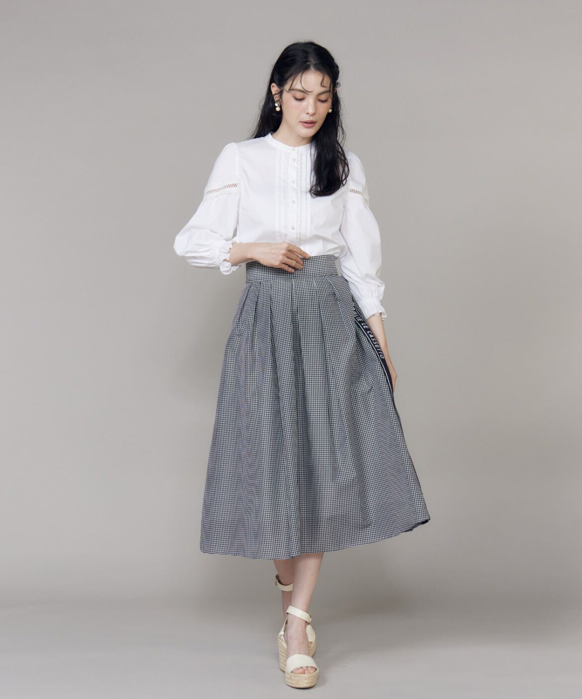 Maglie le cassetto「スタンドレースブラウス」|シャツ・ブラウス|