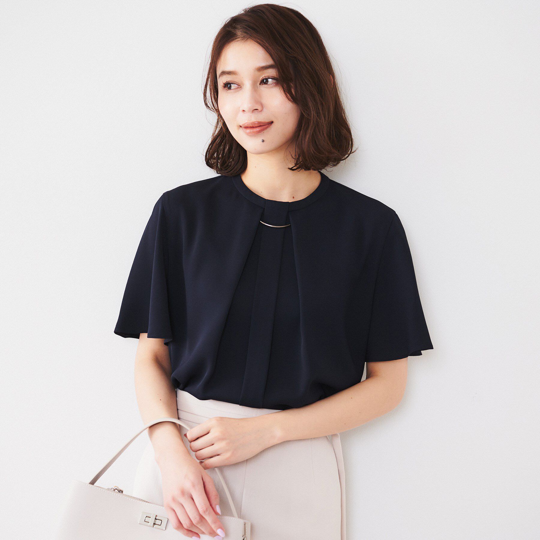 UNTITLED「【通勤／二の腕カバー】メタルパーツブラウス」|シャツ・ブラウス|