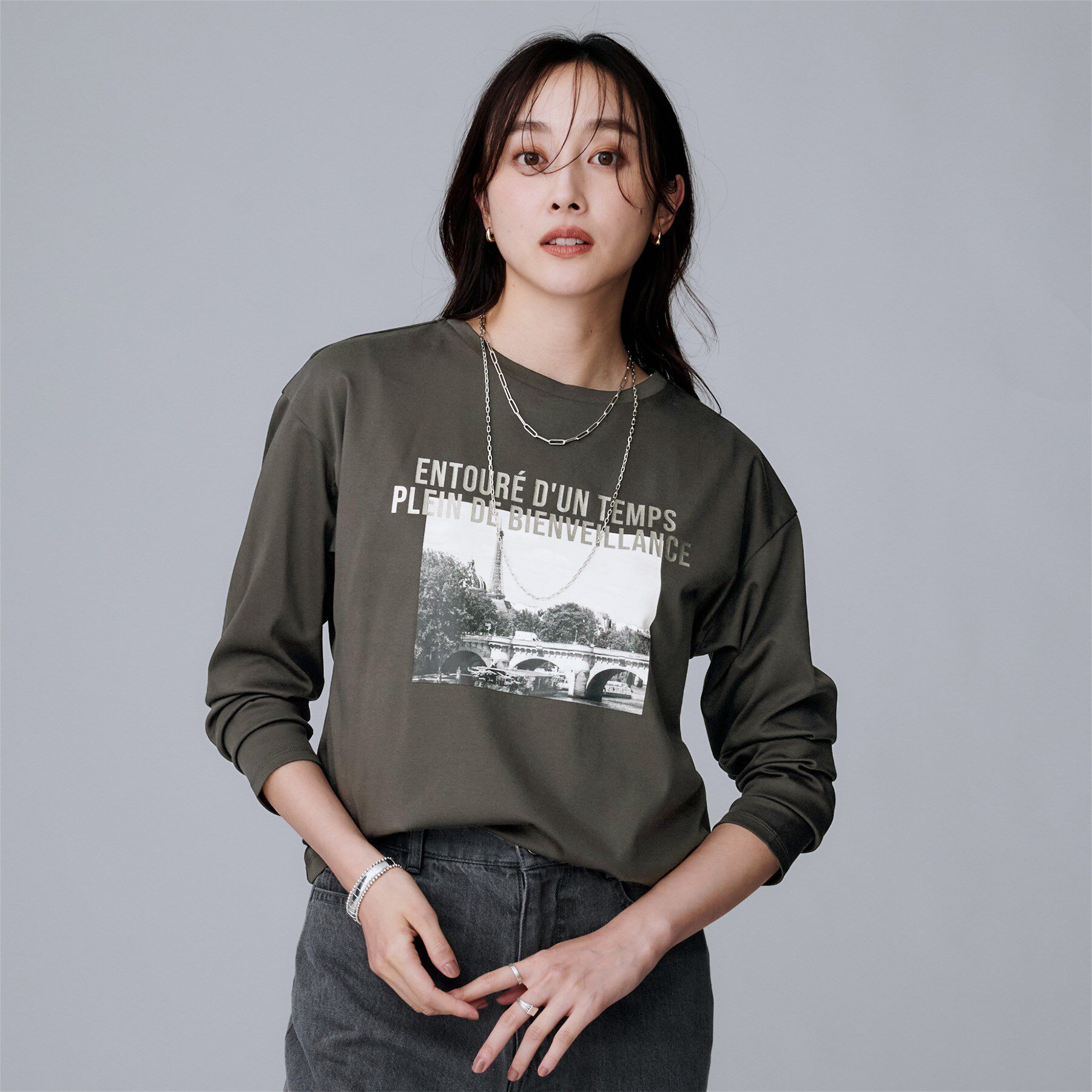 UNTITLED「【洗える/コットン100%】グラフィックロンT」|Tシャツ・カットソー|