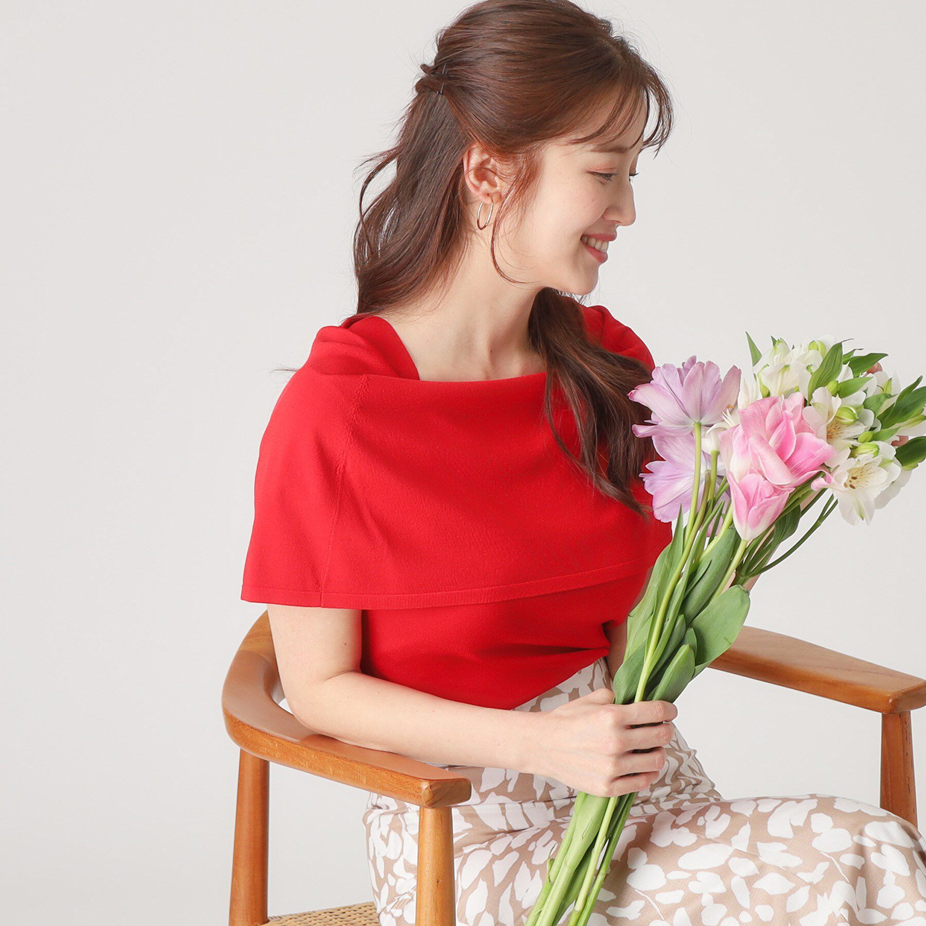 COUP DE CHANCE「【洗える】オフショルダーニットトップス」|ニット・セーター|