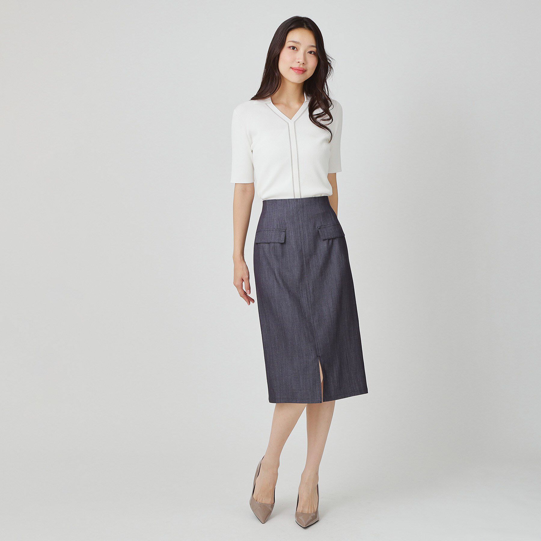 COUP DE CHANCE「【手洗い可】衿付きニットトップス」|ニット・セーター|