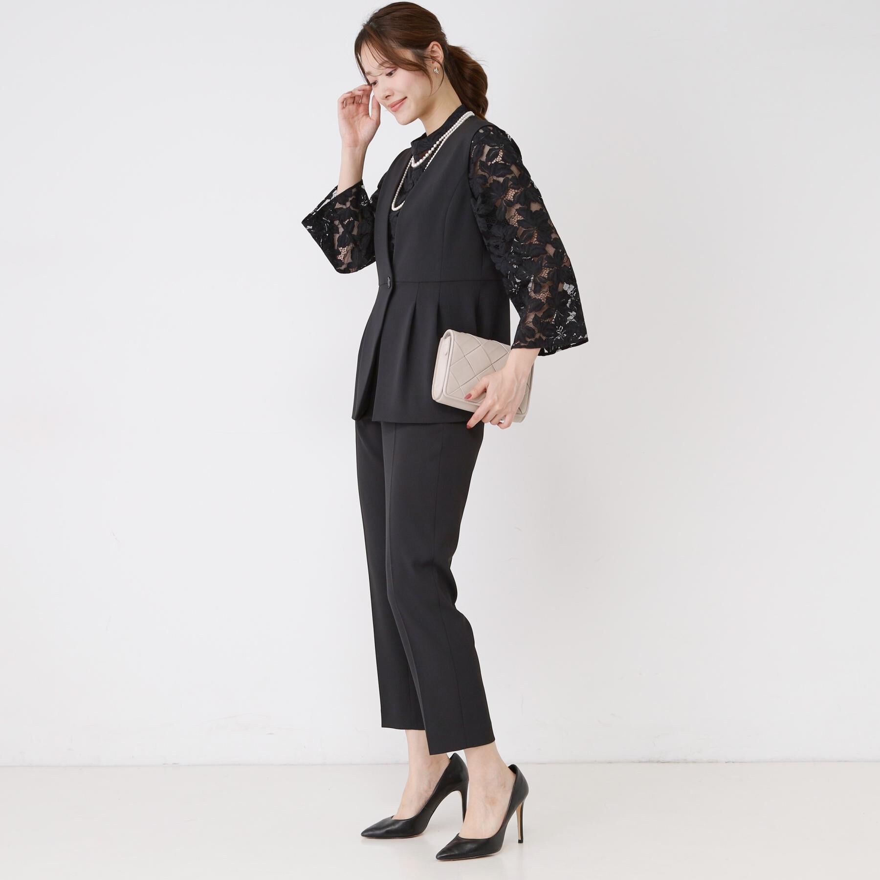 COUP DE CHANCE「【手洗い可／日本製／セットアップ可】カラーレスジレ」|ベスト・ジレ|