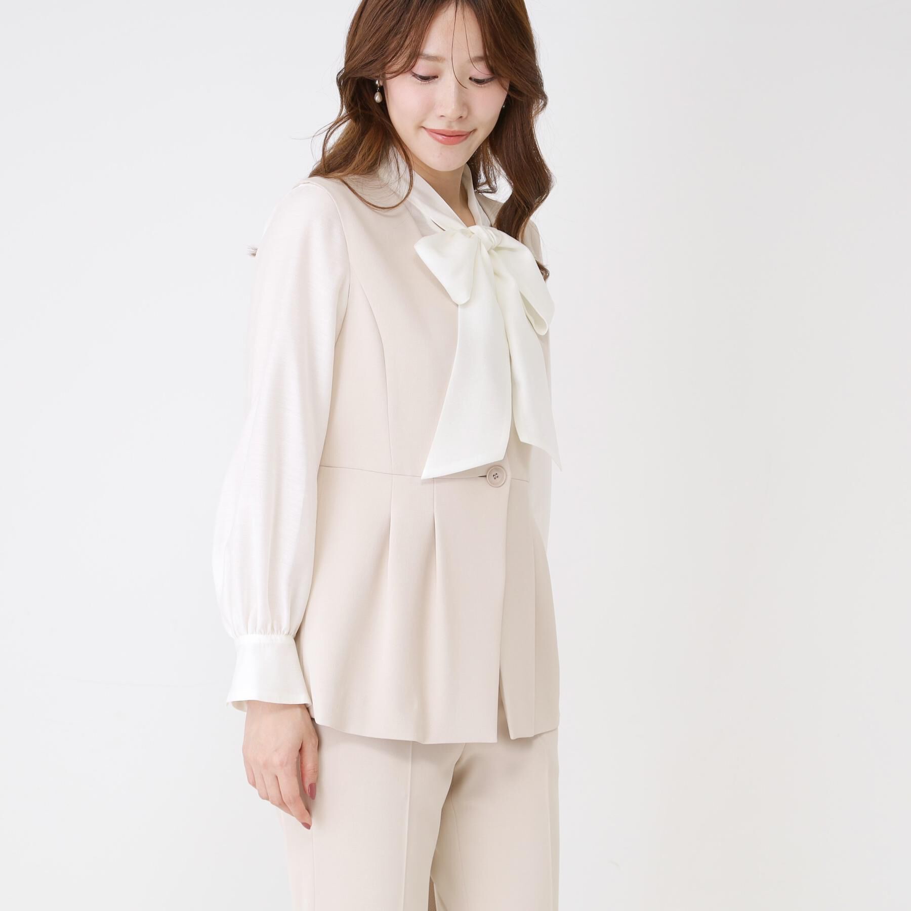 COUP DE CHANCE「【手洗い可／日本製／セットアップ可】カラーレスジレ」|ベスト・ジレ|